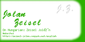 jolan zeisel business card